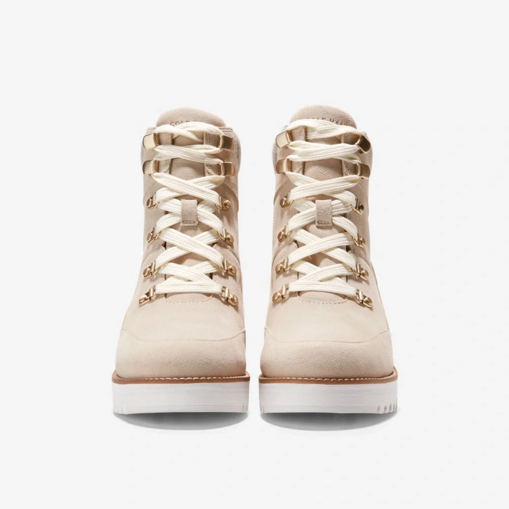 Cole Haan ZERØGRAND City Wedge Hiker Boots – Light Sesame – Size 9.5 – New - Picture 2 of 16